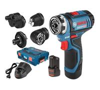 Perceuse-visseuse 12V GSR 12V-15 FC + 2 batteries 2Ah + chargeur rapide + coffret L-Boxx - BOSCH - 06019F6000