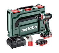 Perceuse-visseuse sans fil Metabo PowerMaxx BS 12 BL Q Pro 601045920 12 V 4 Ah Li-Ion + 2 batteries,