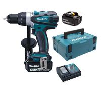 Perceuse visseuse 18 V + 2 batteries 5 Ah + chargeur + coffret MAKPAC MAKITA DDF458RTJ