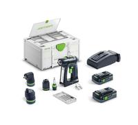 Perceuse-visseuse 18 V C 18 HPC 4,0 I-Set + 2 batteries 4 Ah + chargeur + coffret SYSTAINER SYS3 FESTOOL 577617