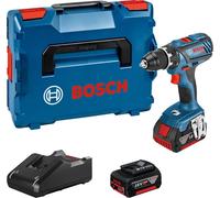 Perceuse-visseuse 18 V GSR18V-28 + 2 batteries 4 Ah + chargeur en coffret L-BOXX BOSCH 06019H410A