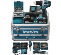 Perceuse visseuse 54NM BL1850X2 + 96 pièces BIT SET - MAKITA - DDF484RTX6