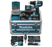 Perceuse visseuse 54NM BL1850X2 + 96 pièces BIT SET - MAKITA - DDF484RTX6