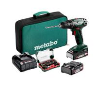 Perceuse-visseuse 18V (2x2Ah) BS 18 Set en malette - METABO 602207930