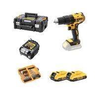 Perceuse-visseuse 18V DCD777NT + 2 batteries 18V 2Ah + 1 Chargeur DCB1102-QW + 1 coffret d'accessoire DEWALT