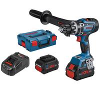 Perceuse-visseuse 18V GSR 18V-150 C BITURBO + 2 batteries 5,5Ah + chargeur + L-BOXX - BOSCH - 06019J500C