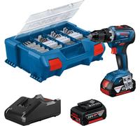 Perceuse-visseuse 18V GSR18V-55 + 2 batteries 5Ah + chargeur + L-Case Pick & Click - BOSCH - 06019H520B