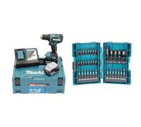 Perceuse visseuse 18V LXT (2x5,0 Ah) en MAKPAC - MAKITA DDF485RTJ & Coffret d'embouts de visage à percussion Makita IMPACT BLACK- 35 pièces - B-66880