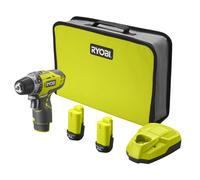 Ryobi Perceuse-visseuse R12DD-220S 12V – 2 vitesses, mandrin 10 mm, 22 positions, 2x2.0Ah+chargeur