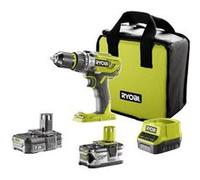 RYOBI Perceuse Visseuse 18V ONE+ R18DD3-2415BS - 2 Batteries (4 Ah & 1,5 Ah) + Chargeur, Mandrin 13mm, 2 Vitesses, 24 Positions, Compacte, perçage gros diamètre, perçage d'acier et vissages extrêmes