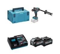 Perceuse-visseuse 40V 115Nm DF001GZ01 MAKITA + 2 batteries 40V 4 Ah + 1 chargeur rapide DC40RA MAKITA