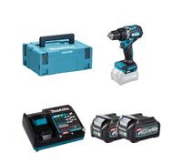 Perceuse-visseuse 40V 64Nm DF002GZ01 + 2 batteries 40V 2 Ah + chargeur rapide DC40RA MAKITA