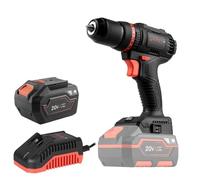 Perceuse-visseuse à batterie CD-201HBC Compact - Moteur Brushless 20 V 45 Nm avec percuteur - Sans balais, 2 vitesses, 20 + 3 positions de couple, mandrin 13 mm - Batterie 6 Ah et chargeur Dnipro-M