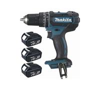 Perceuse à percussion MAKITA sans fil 18 V 3 batteries 4 Ah 13 mm - DHP482RM3J