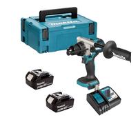 Perceuse visseuse a percussion 18V 141Nm (2x5.0Ah) en coffret - MAKITA DHP492RTJ