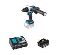 Perceuse-visseuse à percussion 18V DHP486Z + 1 batterie BL1850B 18V 5 Ah + chargeur rapide DC18RC MAKITA