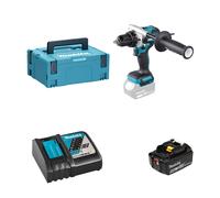 Perceuse-visseuse à percussion 18V DHP492ZJ + 1 batterie BL1850B 18V 5 Ah + chargeur rapide DC18RC MAKITA