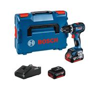 Perceuse-visseuse à percussion 18V GSB 18V-90 C + 2 batteries GBA 5Ah + chargeur en coffret L-BOXX - BOSCH - 06019K6106