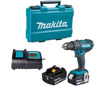 Perceuse visseuse à percussion LXT Makita DHP482 18V, 2 x 3,0Ah Li-Ion + 1 chargeur + 1 coffret