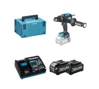 Perceuse visseuse à percussion 40V + 2 batteries 2,5Ah + chargeur en coffret MAKPAC - MAKITA - HP001GD201