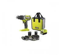 Perceuse-visseuse à percussion - RYOBI - Brushless - 18V - 95 Nm 500-2100 tr/min - 7500-31500 cp/min - Livré avec 2 batteries
