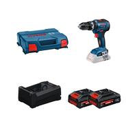 Perceuse-visseuse à percussion GSB 18V-55 + 2 Batteries EXPERT 4 Ah + 1 Chargeur GAL 12V/18V-80 BOSCH