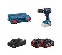 Perceuse-visseuse à percussion GSB 18V-55 en coffret L-CASE + 2 batteries GBA 18V 4 Ah + 1 chargeur GAL 18V-40 BOSCH