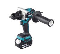 Perceuse visseuse à percussion LXT - Ø 13 mm - MAKITA - Avec 2 batteries 5 Ah + chargeur rapide + coffret Makpac - DHP492RTJ