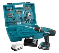 Perceuse visseuse à percussion MAKITA 18 V Li-Ion 2 Ah Ø 13 mm - HP488DAEX1