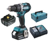 Perceuse visseuse à percussion 18V (2x5AH) en coffret MAKPAC - MAKITA - DHP484RTJ