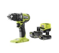 RYOBI - Perceuse-visseuse à percussion BRUSHLESS 18V ONE+ 54 Nm - 2 batteries 4 & 2 Ah, chargeur & sac de transport - RPD18BL1-2C42S