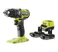 Perceuse-visseuse à percussion - RYOBI - Brushless sans charbon - 18V - 2 batteries 1x 4,0 Ah / 1x 2,0 Ah + chargeur - RPD18BL-2C20S