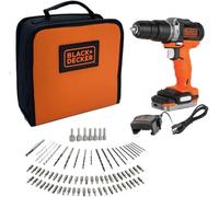 Black & Decker Perceuse visseuse à percussion sans fil BDCHD12S1A-QW 12V 80 acc. 1 batt. 1,5 Ah sac