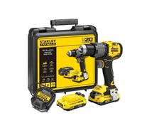 Perceuse visseuse à percussion sans fil + 2 batteries 2Ah + chargeur - 18V - Stanley Fatmax - Brushless - SFMCD725D2K-QW