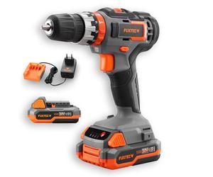 Perceuse-visseuse à percussion sans fil 20V FUXTEC FX-E1SBS20 - Set avec 2 batteries 2Ah et chargeur 1A