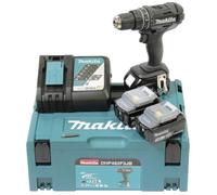 Perceuse-visseuse à percussion sans fil Makita DHP482F3JB 2 vitesses + batterie + 2 batteries + chargeur