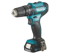 Perceuse visseuse à percussion 12 V Li-Ion 2 Ah CXT Ø 10 mm MAKITA - 2 batteries, chargeur, coffret - HP333DWAE