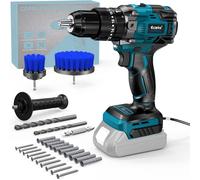 Perceuse-visseuse à percussion sans fil pour Makita 18V batterie au lithium,2150 tr/min et 90 Nm de couple, 2 niveaux de réglage, idéale pour percer et visser (batterie et chargeur non inclus)