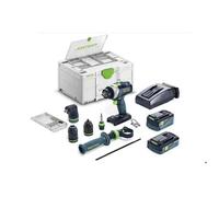 Perceuse-visseuse à percussion sans fil QUADRIVE TPC 18/4 5,0/4,0 I-Set/XL - FESTOOL - avec une batterie 18V 5.0Ah et une 18V 4.0Ah