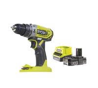 Perceuse-visseuse a percussion sans fil RYOBI 2 vitesses 18V One+ 40Nm + batterie 2,0 Ah et 1 chargeur rapide 2,0a r18pd2-120b