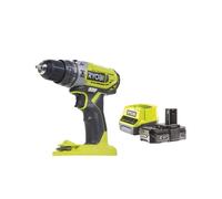 Perceuse-visseuse à percussion sans fil RYOBI - 2 vitesses 18V ONE+ 40Nm + batterie 2,0 Ah et 1 chargeur rapide 2,0A R18PD2-120B