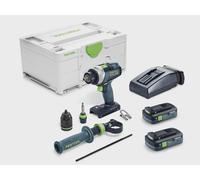 Perceuse-visseuse à percussion sans fil TPC 18/4 TBX4,0 I-Plus QUADRIVE - FESTOOL - avec 2 batteries 4Ah - chargeur - SYSTANER - 579371