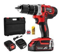 Perceuse visseuse à percussion - TEENO® - 20V - 2 batteries 2,0 Ah - Mandrin automatique 13mm - Sans fil