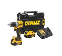 Perceuse-visseuse à percussion XR 18V - DEWALT - avec 2 batteries 5Ah - chargeur - TSTAK - DCD805P2T-QW