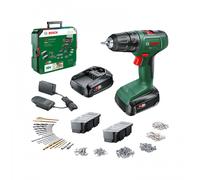Perceuse visseuse Bosch EasyDrill 18V 40 + 2 batteries 18V 1,5Ah + Systembox avec 241 Accessoires + chargeur AL1810CV 06039D8007