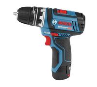 Bosch GSR 12V-15 FC Flex Professional 1300 tr/min Sans clé 600 g Noir, Bleu