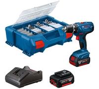 Bosch Perceuse-visseuse GSR18V-21 18 V - 2 batteries 4 Ah + chargeur + coffret L-Case 06019H100C