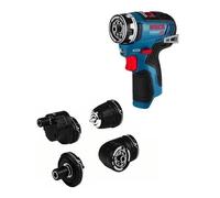 Perceuse-visseuse Bosch Professional GSR 12V-35 FC Flexiclick sans batterie avec 4 adaptateurs FlexiClick + L-BOXX - 06019H3003