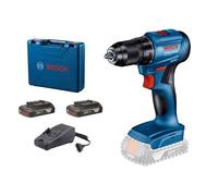 BOSCH GSR 185-LI PROFESSIONAL Perceuse-visseuse 2× 2 Ah, GAL 18V-20, coffret 06019K3000
