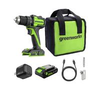 Perceuse-visseuse Brushless 24V GREENWORKS - 45Nm - Batterie 2,0Ah et chargeur - DD345A1